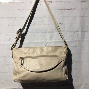 Stone Mountain genuine leather off-white Shoulder bag Handbag Purse
